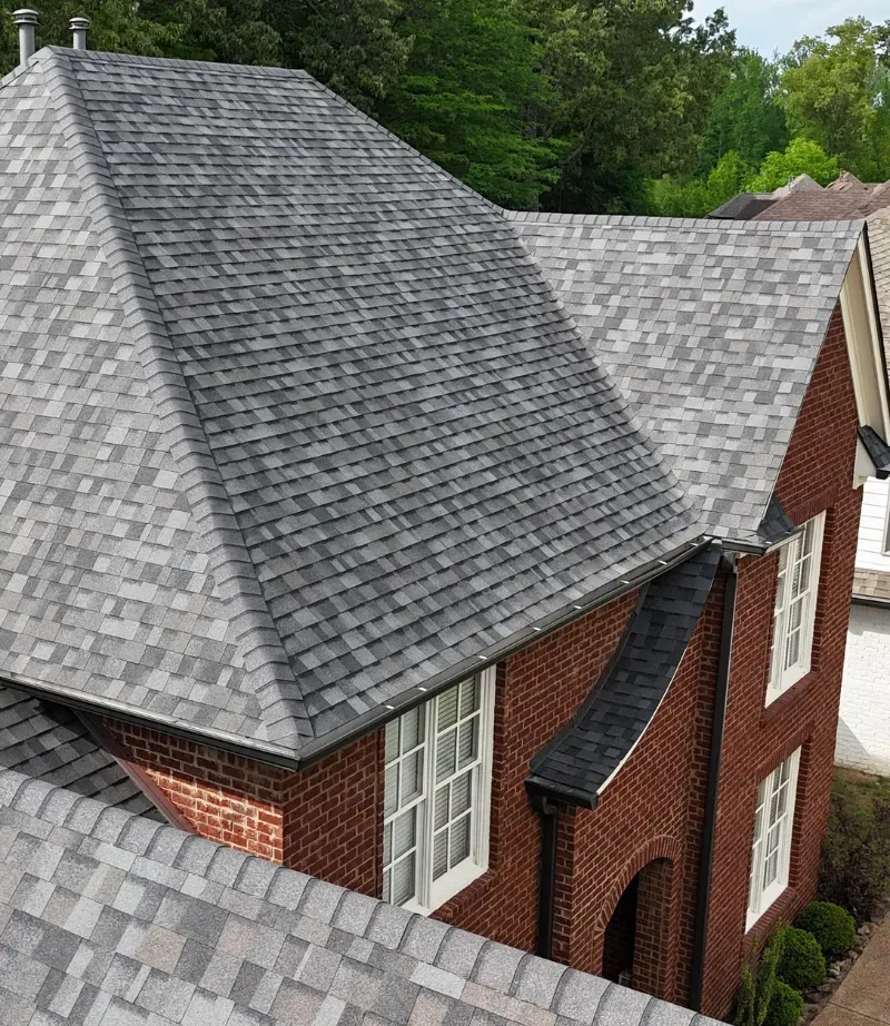 Owens Corning Duration Williamsburg Gray shingles.