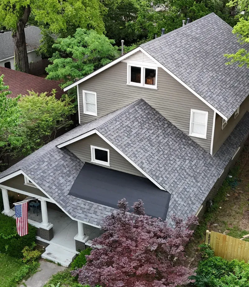 Owens Corning Duration Williamsburg Gray shingles.