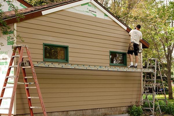 New siding installation on an exsisting home.