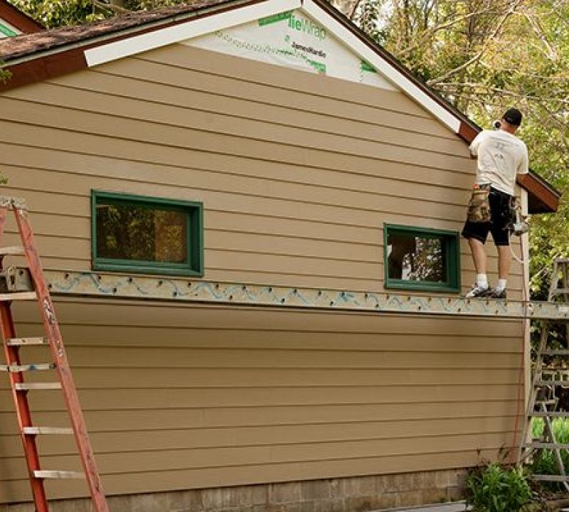 New masonite siding installation on an exsisting home.