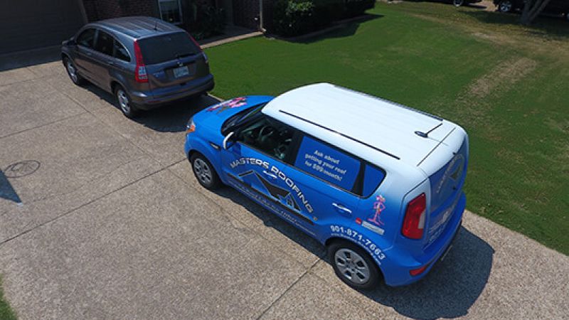 Masters Roofing Service Truck.