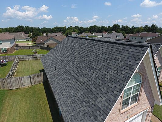 Drone inspection checking to see if a roofing replacement is neccessary.