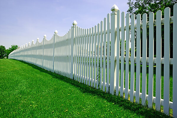 A picket fence for home backyard.