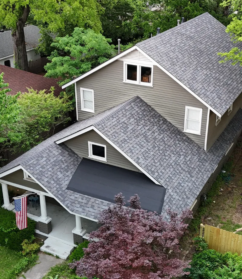Owens Corning Duration Williamsburg Gray shingles.