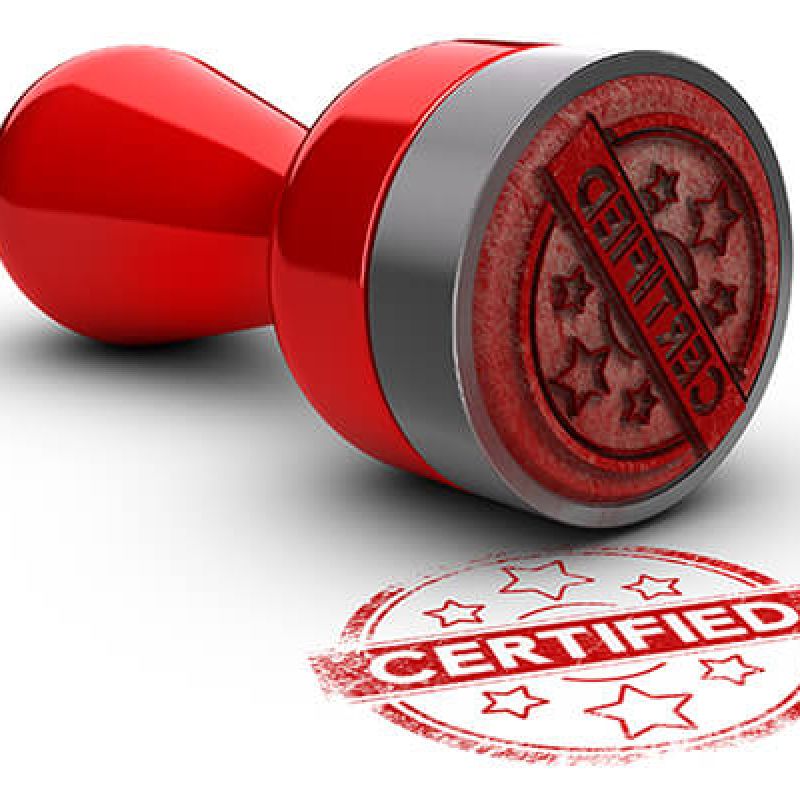 Certification stamp image.