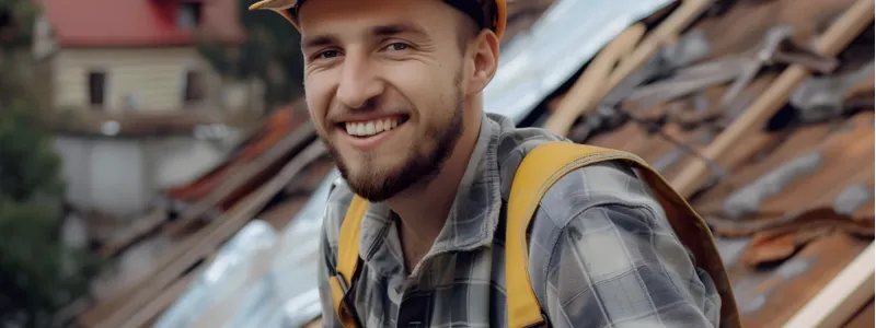 Roofing specialist working on a new roof installation.